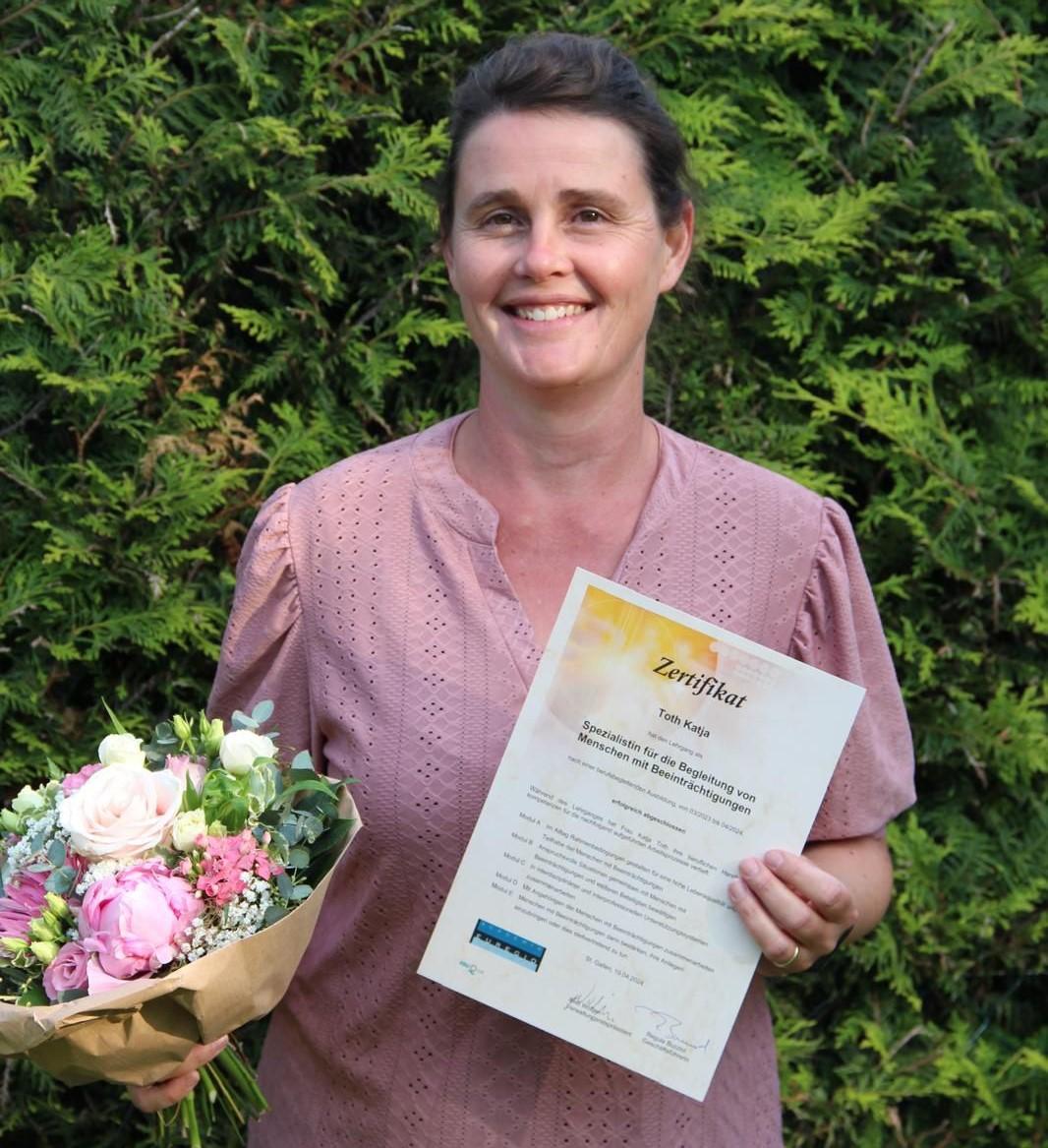 Katja Abschluss Weiterbilding